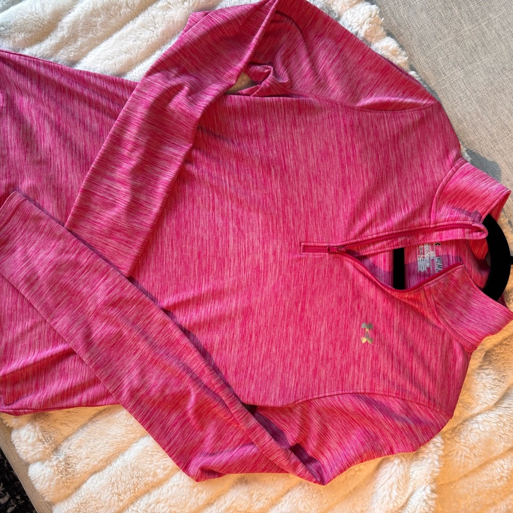 Under Armour | Pink Quarter-Zip Pullover Heat Gear